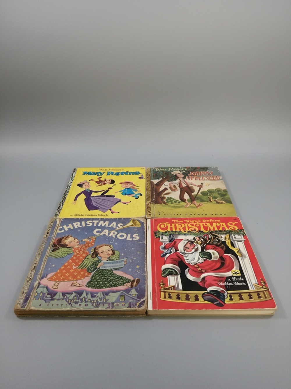 Vintage 1966 Little Golden Books lot of 4 Christmas Theme